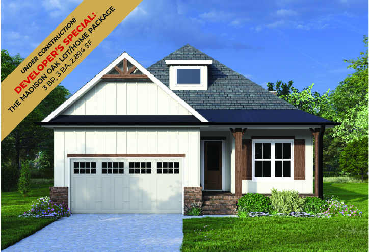 Developer's Special: The Madison Oak Lot/Home Package - 3BR, 3 BA, 2,894 SF