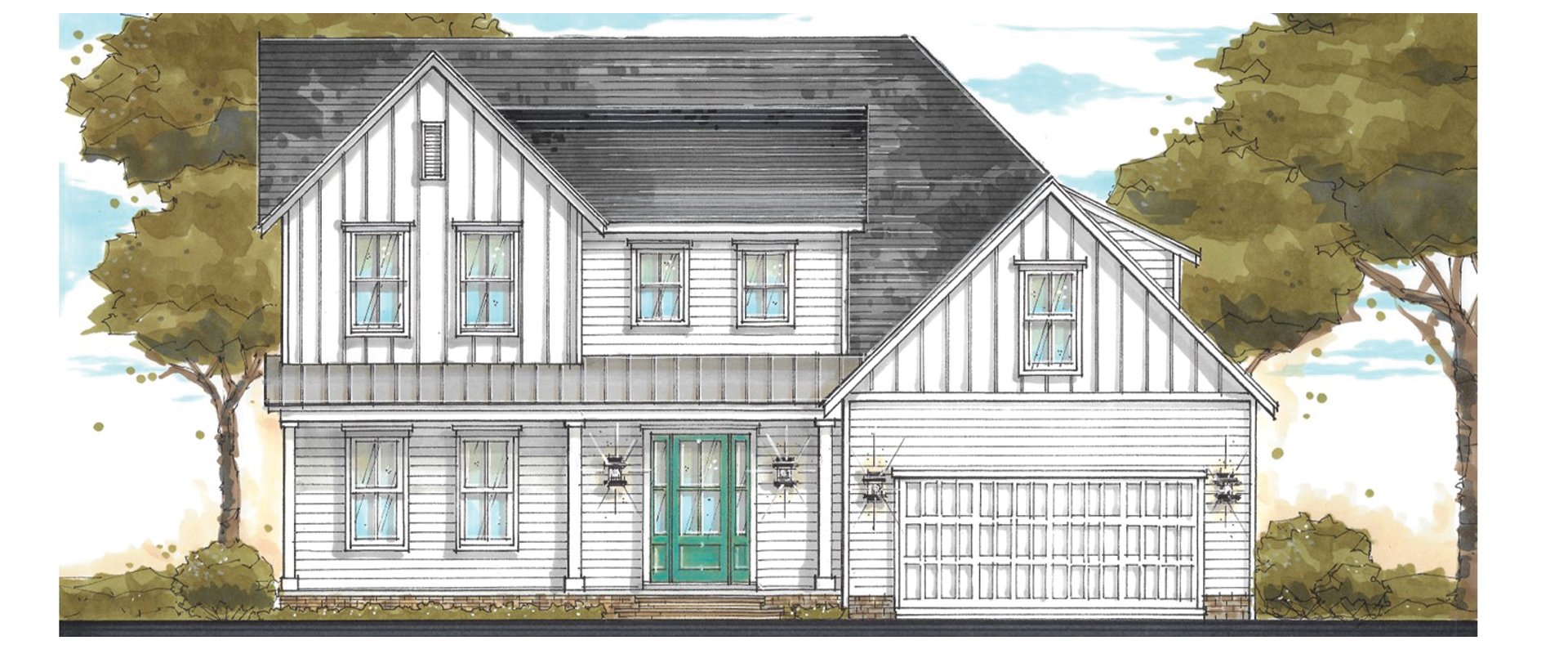 Lafaye Custom Homes' Chattooga model features 5 BR, 4 BA and 2,815 finished sf